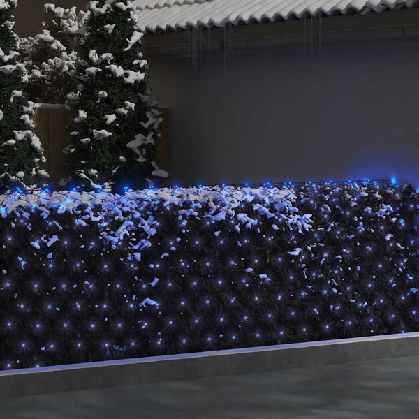 Blaues LED Lichternetz 3x3m für Innen & Außen
