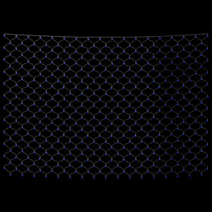 Blaues LED Lichternetz 3x3m für Innen & Außen