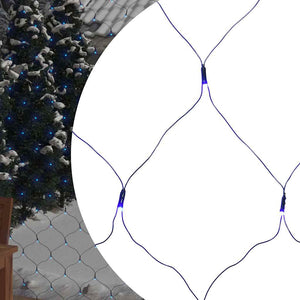 Blaues LED Lichternetz 3x3m für Innen & Außen