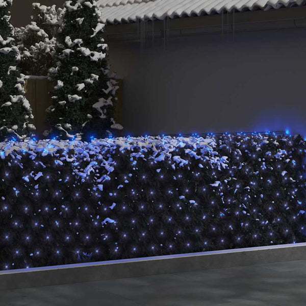 Blaues LED Lichternetz 4x4m für Weihnachten