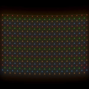 LED Weihnachts-Lichternetz 4x4m Bunt