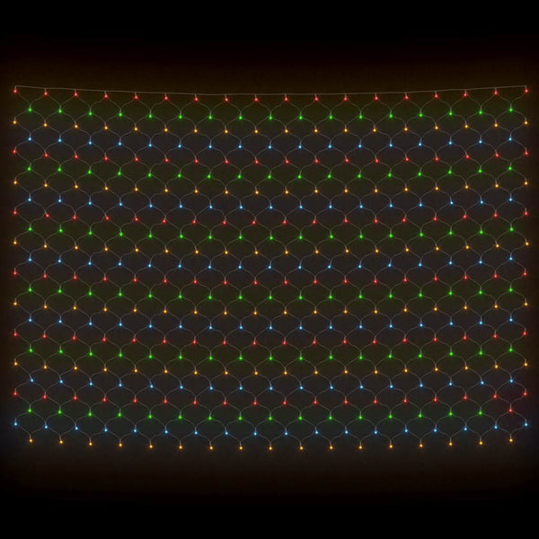 LED Weihnachts-Lichternetz 4x4m Bunt