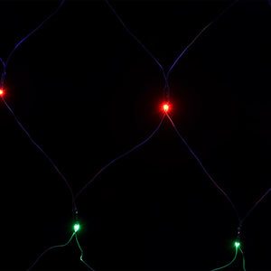 LED Weihnachts-Lichternetz 4x4m Bunt