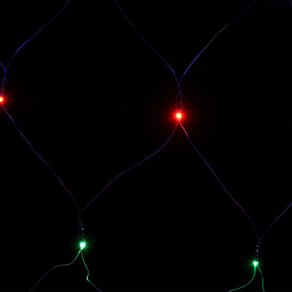 LED Weihnachts-Lichternetz 4x4m Bunt