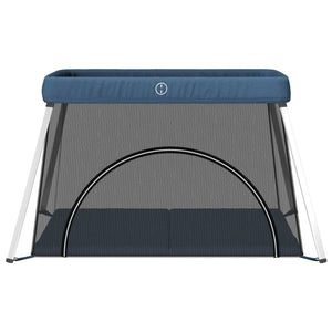 Marineblauer Baby-Laufstall mit Matratze