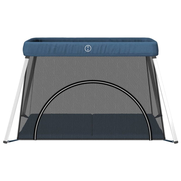 Marineblauer Baby-Laufstall mit Matratze