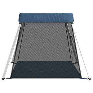 Marineblauer Baby-Laufstall mit Matratze