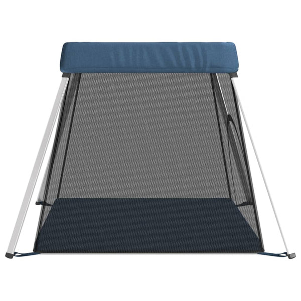 Marineblauer Baby-Laufstall mit Matratze
