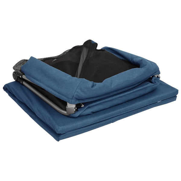 Marineblauer Baby-Laufstall mit Matratze