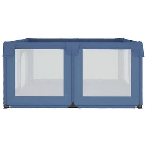 vidaXL Parc bébé avec 2 portes Bleu clair Tissu Oxford