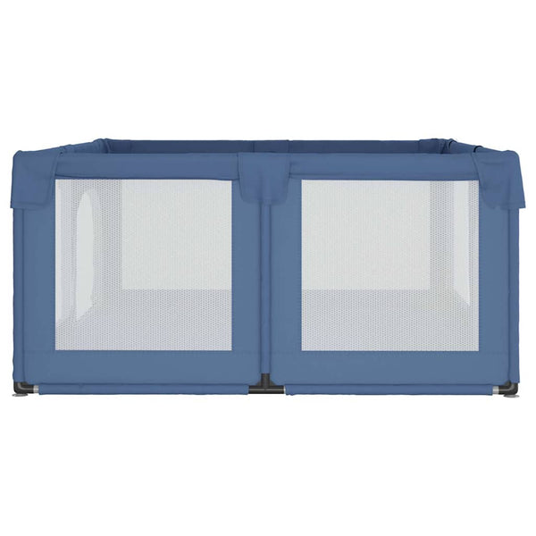 vidaXL Parc bébé avec 2 portes Bleu clair Tissu Oxford