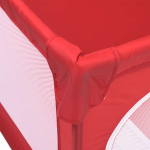 Roter Laufstall mit 2 Türen