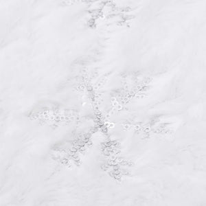 Weihnachtsbaumrock Weiß Kunstfell 122cm