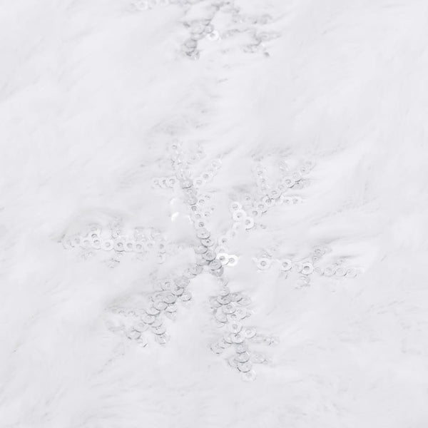 Weihnachtsbaumrock Weiß Kunstfell 122cm