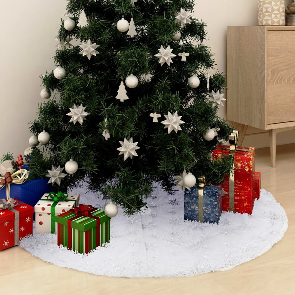 Weihnachtsbaumrock Weiß Kunstfell 150cm