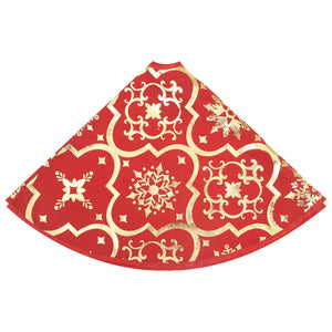 Luxus Weihnachtsbaumdecke Rot mit Socke 90cm