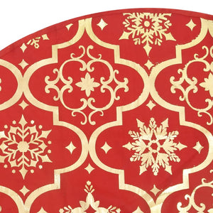 Luxus Weihnachtsbaumdecke Rot mit Socke 90cm