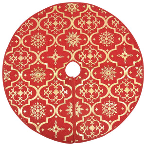 Weihnachtsbaumdecke mit Socke Rot 122 cm