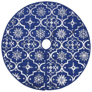 Luxus Weihnachtsbaumdecke Blau mit Socke