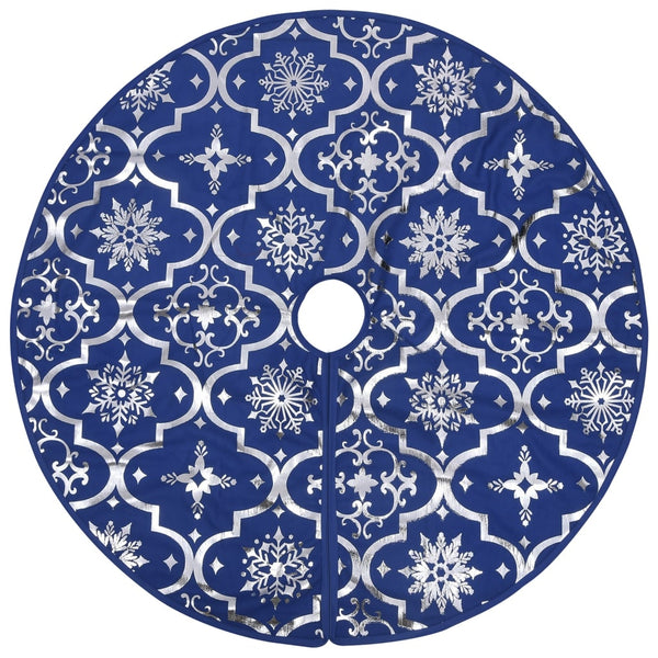 Luxus Weihnachtsbaumdecke Blau mit Socke