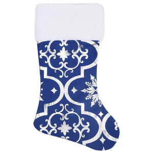 Luxus Weihnachtsbaumdecke Blau mit Socke