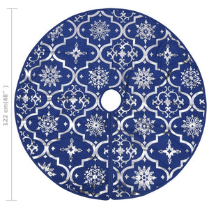 Luxus Weihnachtsbaumdecke Blau mit Socke