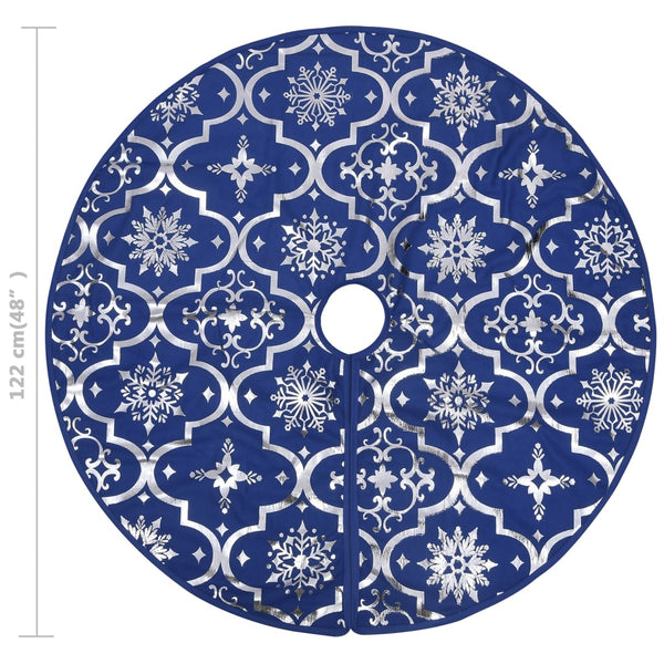 Luxus Weihnachtsbaumdecke Blau mit Socke