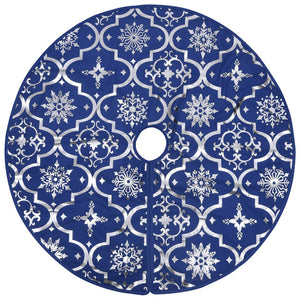Luxus Weihnachtsbaumdecke Blau 150cm mit Socke