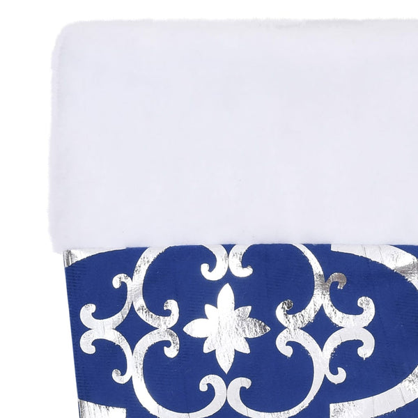 Luxus Weihnachtsbaumdecke Blau 150cm mit Socke