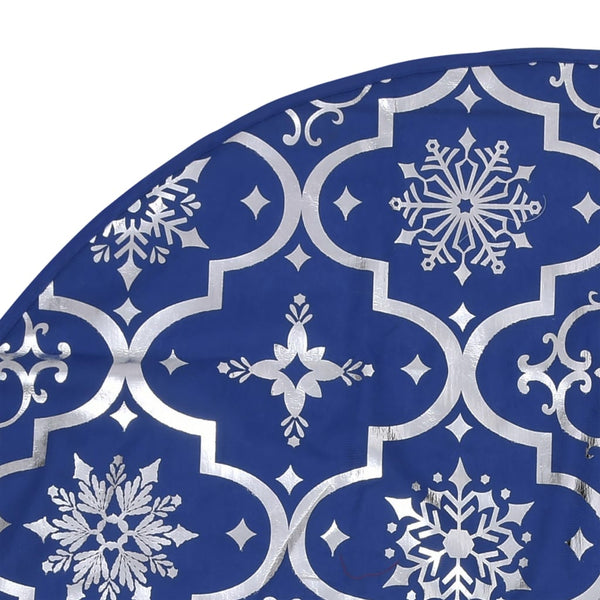 Luxus Weihnachtsbaumdecke Blau 150cm mit Socke