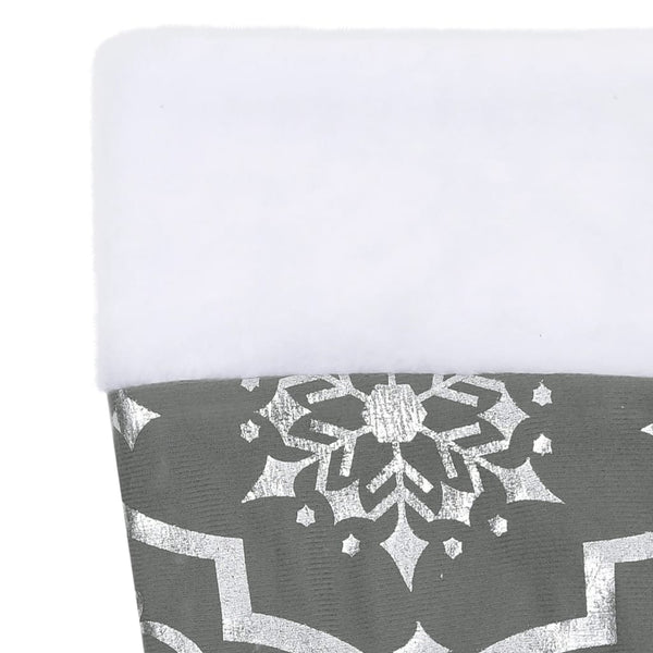 Luxus Weihnachtsbaumdecke Grau mit Socke 90cm