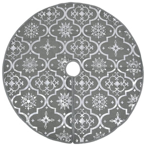 Luxus Weihnachtsbaumdecke Grau 122cm mit Socke