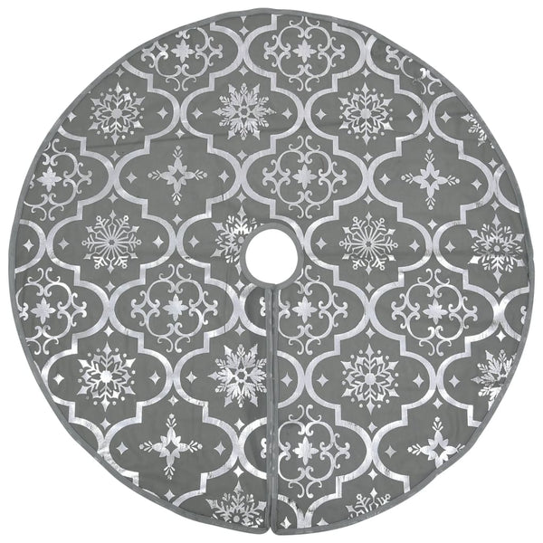 Luxus Weihnachtsbaumdecke Grau 122cm mit Socke