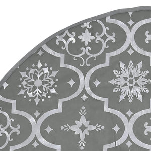 Luxus Weihnachtsbaumdecke Grau 122cm mit Socke