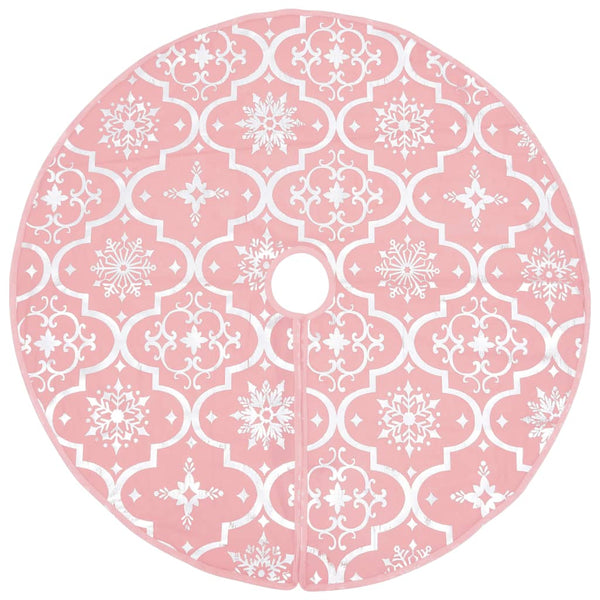 Luxus Weihnachtsbaumdecke Rosa mit Socke