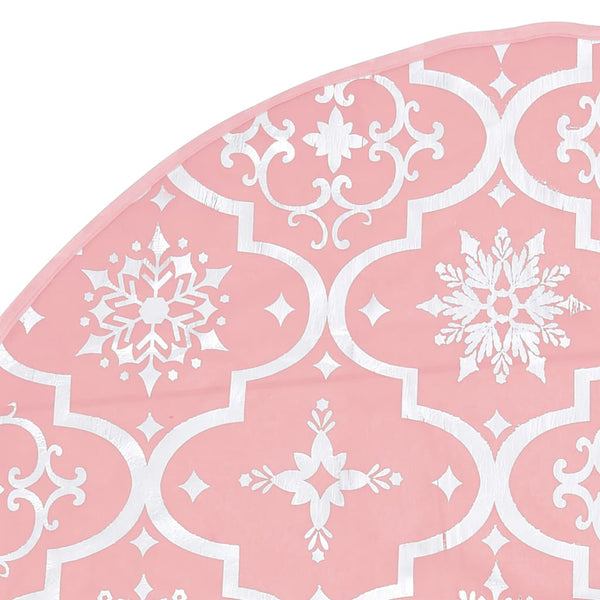 Luxus Weihnachtsbaumdecke Rosa mit Socke