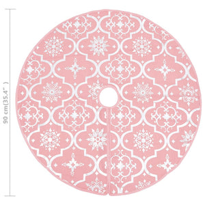 Luxus Weihnachtsbaumdecke Rosa mit Socke