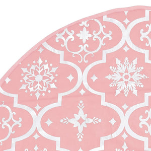 Luxus Weihnachtsbaumdecke Rosa mit Socke 122cm