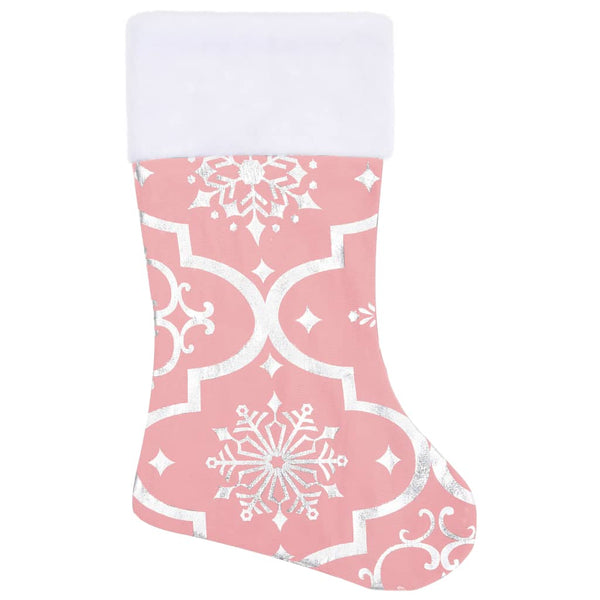 Rosa Weihnachtsbaumdecke mit Socke 150cm