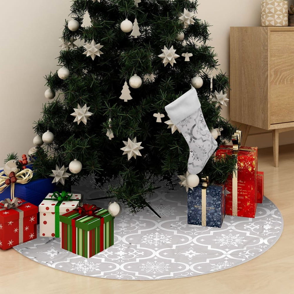 Luxus Weihnachtsbaumdecke mit Socke 150cm
