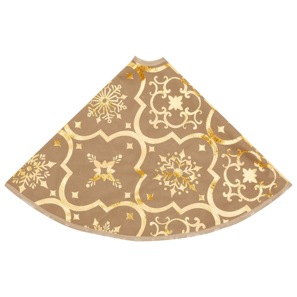 Luxus Weihnachtsbaumdecke Gelb 150cm mit Socke