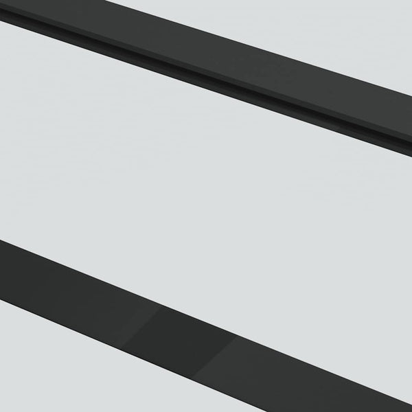 Schiebetür ESG-Glas und Aluminium 90x205 cm Schwarz