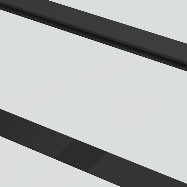 Schiebetür ESG-Glas und Aluminium 102x205 cm Schwarz