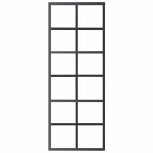 Schiebetür ESG-Glas und Aluminium 76x205 cm Schwarz