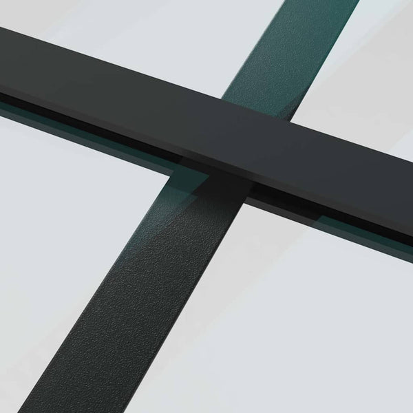 Schiebetür ESG-Glas und Aluminium 76x205 cm Schwarz