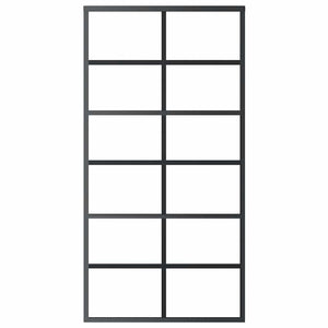 Schiebetür ESG-Glas und Aluminium 102x205 cm Schwarz
