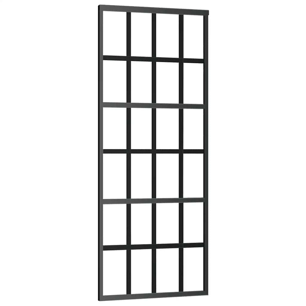 Schiebetür ESG-Glas und Aluminium 76x205 cm Schwarz
