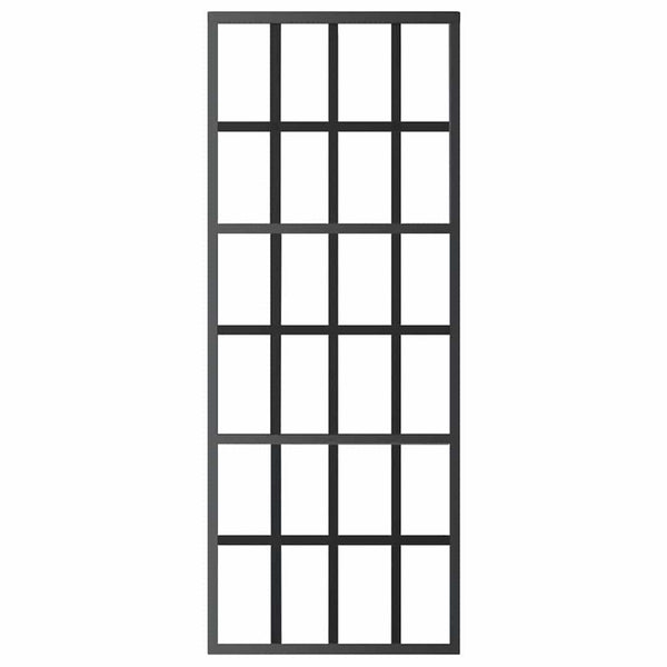 Schiebetür ESG-Glas und Aluminium 76x205 cm Schwarz