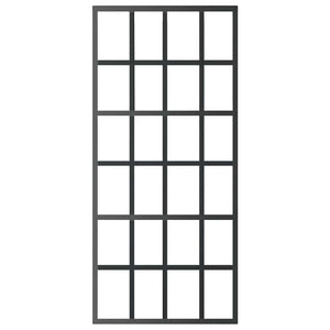 Schiebetür ESG-Glas und Aluminium 90x205 cm Schwarz
