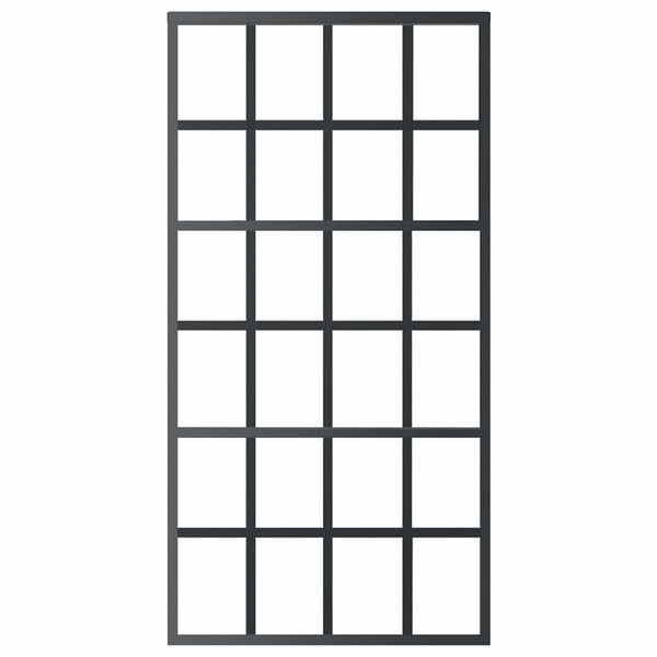 Schiebetür ESG-Glas und Aluminium 102x205 cm Schwarz